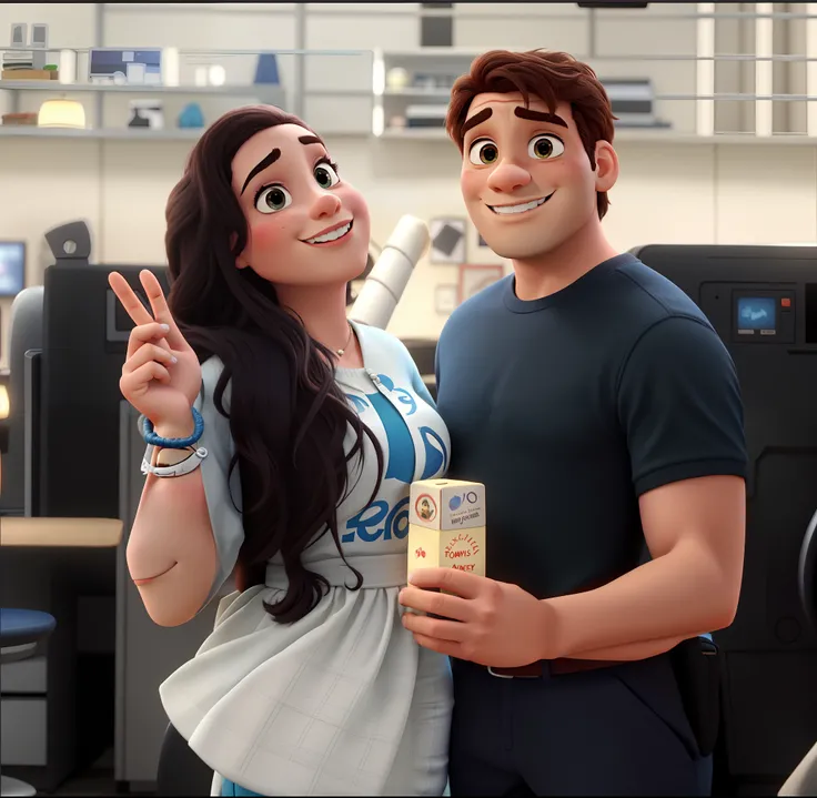 romantic couple, igual aos filmes Disney Pixar