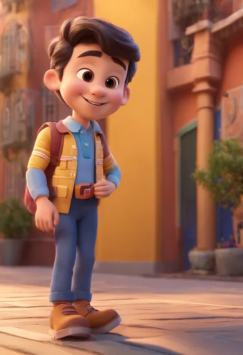 Estilo Pixar: There is a man and a child who are smiling together, with a kid, foto do perfil, cabrito, foto de perfil, Postagem 4k, 4 k post, imagem de perfil, imagem do avatar, pai com filho, caio santos, Capturado no iPhone, Condutor de Ene, foto de per...