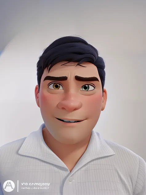 Uma foto ao estilo Disney Pixar fundo branco, alta qualidade