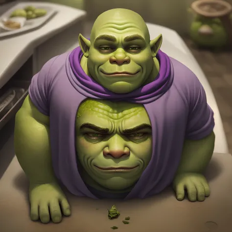 Sad shrek with lean