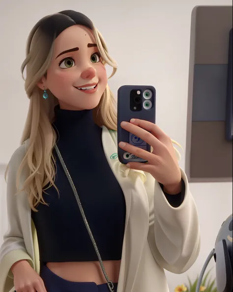 Uma garota loira, estilo disney pixar, melhor qualidade, best resolution