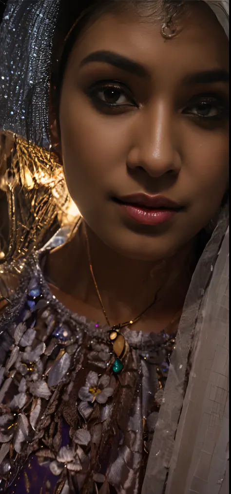 (best quality, ultra-detailed, realistic:1.37), vibrant colors, soft lighting, moon night, South Indian women with extreme detailed face and detailed facial-symmetry, Diya in hand, detailed skin, twin braided