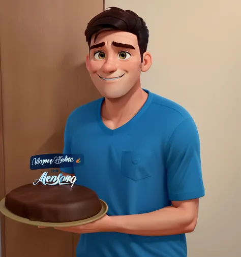 Um homem moreno estilo Disney pixar, alta qualidade, melhor qualidade