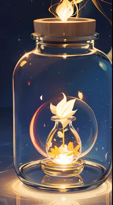 A spirit of light trapped in a magic jar