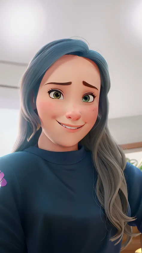 Uma mulher estilo disney pixar, alta qualidade, melhor qualidade