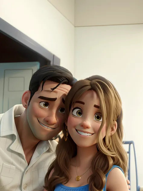 casal no estilo disney pixar, alta qualidade, melhor qualidade