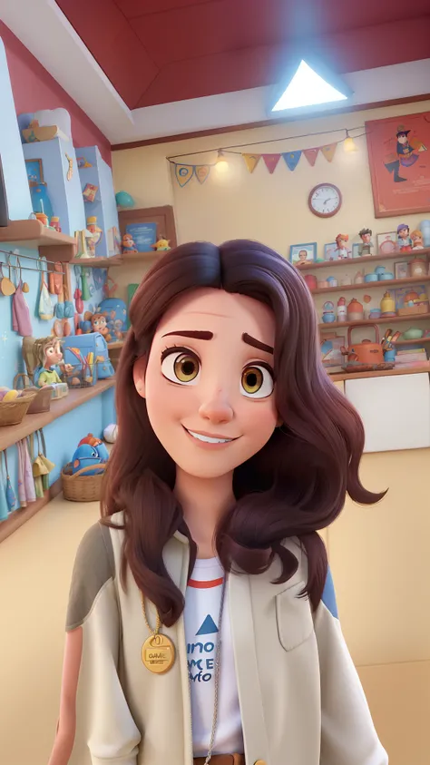 Casal (homem moreno e mulher branca) no estilo Disney Pixar, alta qualidade, melhor qualidade.