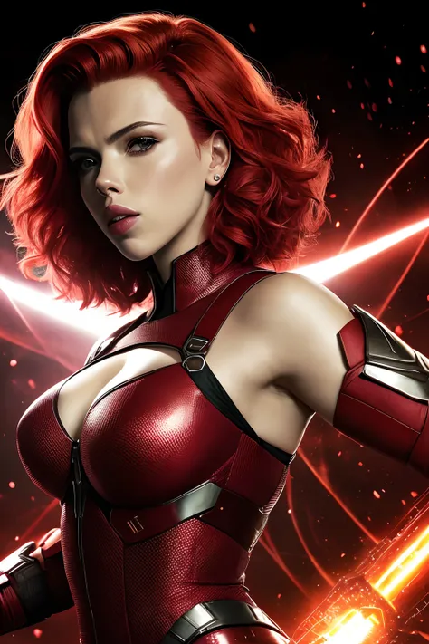 (papel de parede 8k extremamente detalhado), An average photo of Scarlett Johansson necromancer, intrincado, alto detalhe, Dramatic