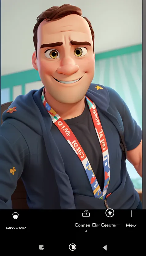 Um homem estilo Disney pixar, alta qualidade, melhor qualidade