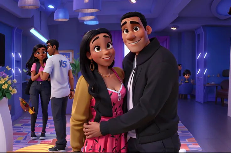 CASAL NEGRO ESTILO DINEY PIXAR. ALTA QUALIDADE MELHOR QUALIDADE