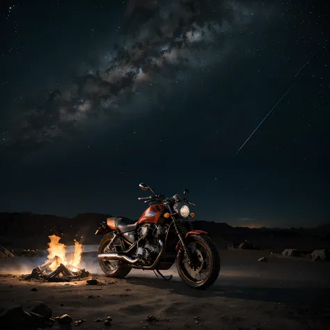 Imagine a place of extreme heat and pressure, A cosmic crucible where stars are born. A motorcycle.