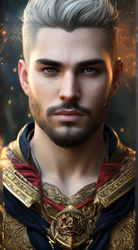 Male wizards，show， Ultra-detailed and mid-range portraits of DND characters, (Pleasant:1.3) thoughtful expression, (Summon magical energy:1.3), Cinematic effect shot on Canon 5D ultra-realistic skin,  Fantasy magic horror atmosphere, (highly detailed envir...