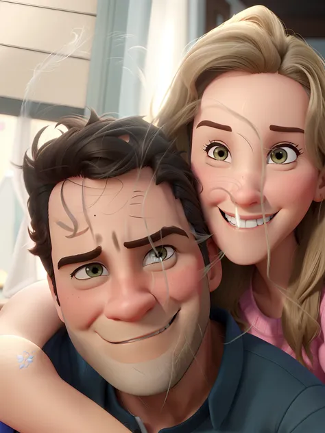 casal no estilo disney pixar, alta qualidade, melhor qualidade