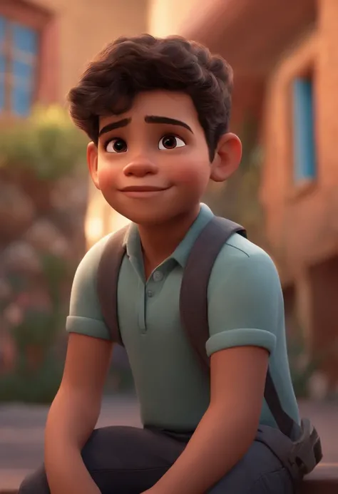 Image of a boy for a story in a YouTube video in Pixar format, Hes the little allabester, Hes the class leader, Hes outgoing, Playful and gets up for a lot of things