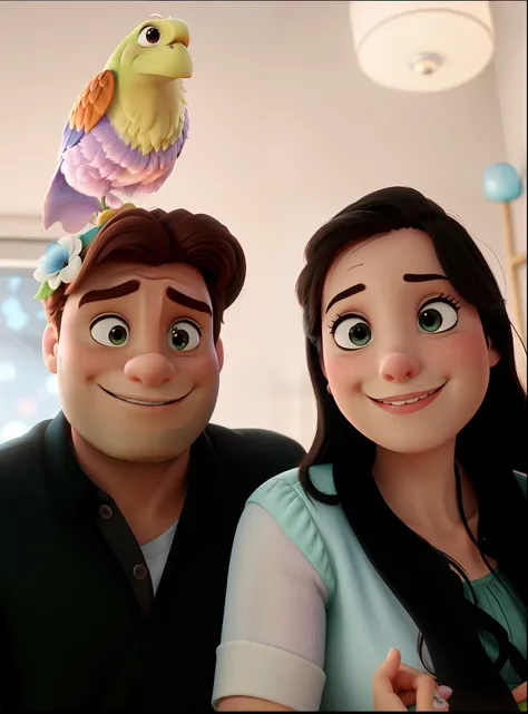 romantic couple, igual aos filmes Disney Pixar