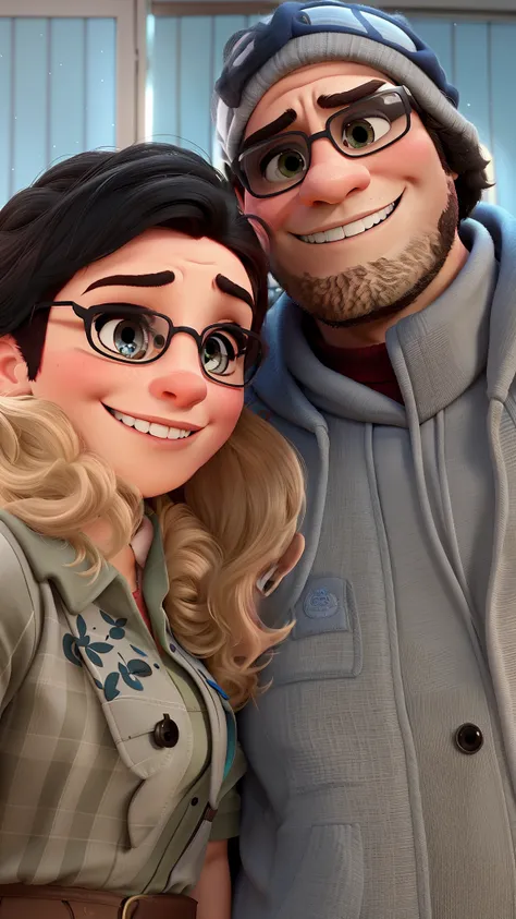 romantic couple, igual aos filmes Disney Pixar