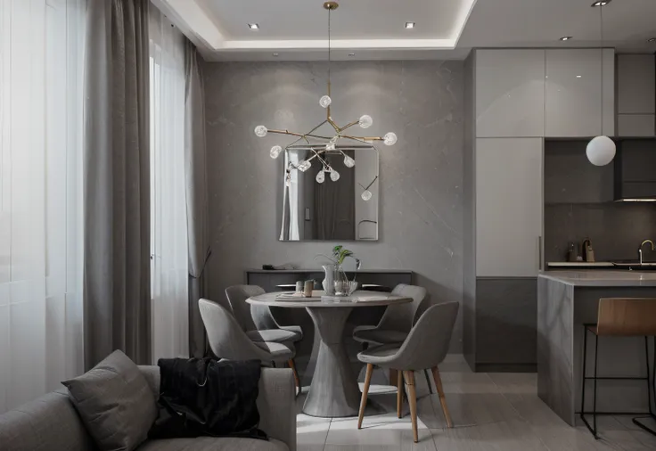 Minimalist Interior Style in Gray Color Palette