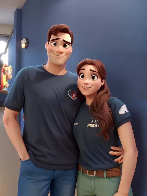 romantic couple, igual aos filmes Disney Pixar com a Img2Img