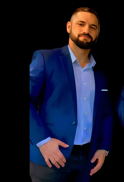 there are two men in suits standing next to each other, retrato de alta qualidade, taken in the early 2020s, Foto profissional detalhada, Ahmad Merheb, pintado digitalmente, editado no photoshop, foto de perfil profissional, Emad Mostaque, Fotografia tirad...