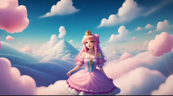 Princess in a cotton candy land