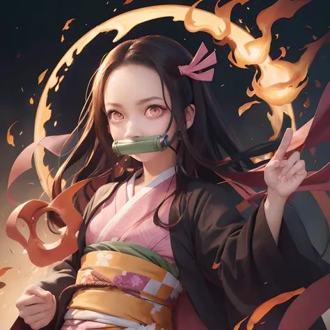 Nezu furnace, Nezuko Kamado, Chewing bamboo, (bit gag:1.5), Black hair, (Forehead:1.5), Chewing bamboo, Chewing bamboo, Hair Ribbon, Long hair, multicolored hair, (Pink eyes:1.5), Orange hair, Slit pupils, Wavy Hair, Two-tone hair,
Break Asa is not (Patter...