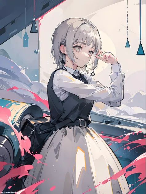 (masterpiece, top quality, best quality,official art, beautiful and aesthetic:1.2),(1girl:1.3), gray hair,