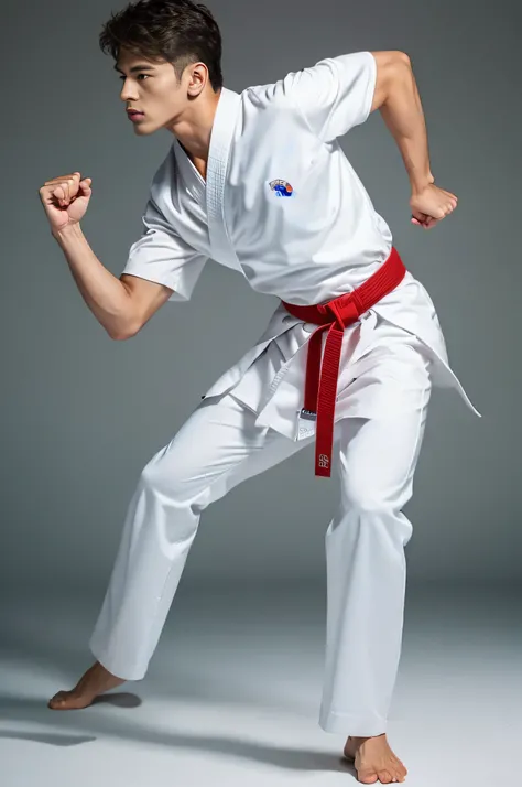 Paint in the color of a white karate uniform