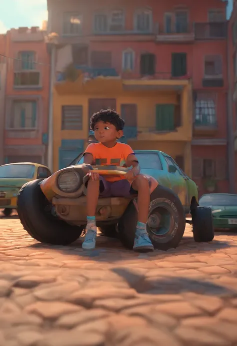 Theres a boy sitting on a pile of tires in front of a row of cars, Directed by: Nandor Soldier, na pista de corrida, Carrinha, Directed by: Willian Murai, carros antigos, david rios ferreira, kid a, Directed by: Samuel Silva, edu souza, Futuro ativista, Di...