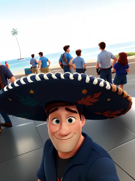 Um homem branco no estilo Disney Pixar, alta qualidade, melhor qualidade