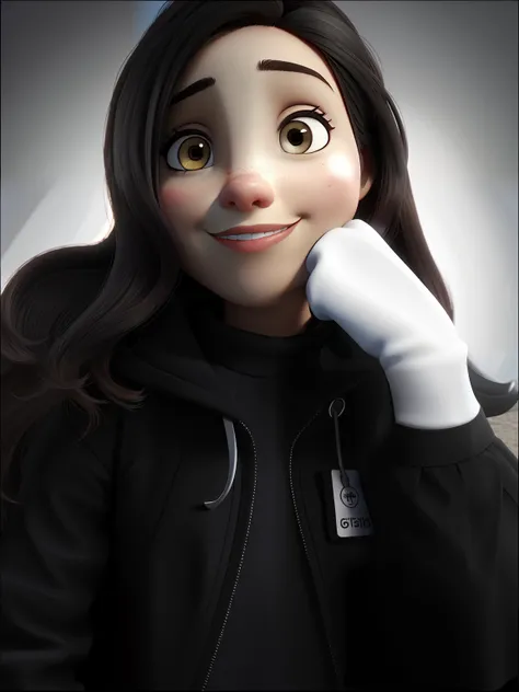 uma mulher morena no estilo Disney Pixar, alta qualidade, melhor qualidade