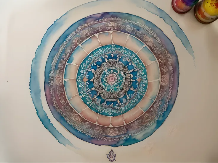 Mandalas: Watercolor mandalas are intricate and symmetrical circular designs often used for meditation or spiritual purposes.