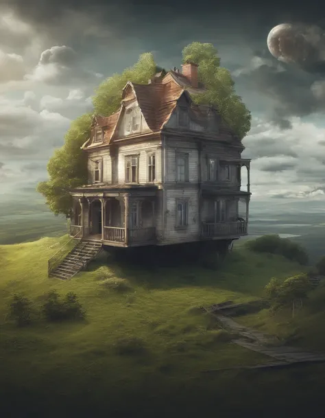 (((Photorealistic Images)))
Create a photorealistic image of a house suspended in mid-air, defying gravity with surreal VFX that intricately blend into the surroundings. Draw inspiration from the surreal and mind-bending digital art styles of artists like ...