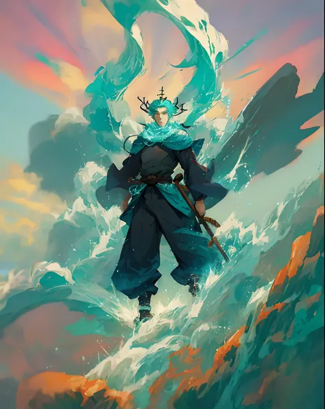 Sea God Cool Anime Style