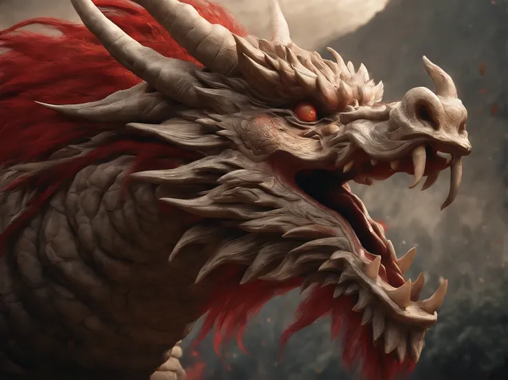 ((masterpiece, best quality, highres, UHD, perfect pixel, depth of field, 4k, RTX, HDR)), there is a picture of red cloud and white chinese dragon, stunning digital illustration, beautiful digital artwork, a beautiful artwork illustration, stunning gorgeou...