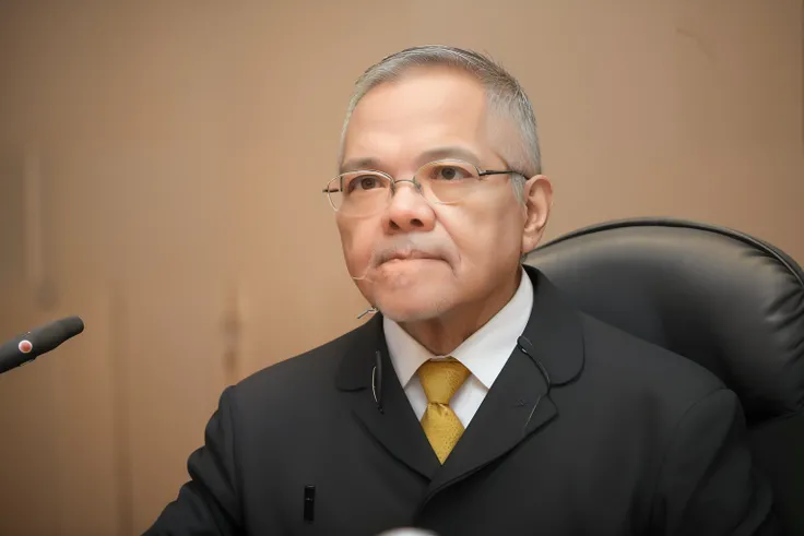 there is a man sitting at a table with a microphone, Henry Alvim Correa, icaro carvalho, david rios ferreira, edu souza, gui guimaraes, sao paulo, pedro correa, carmelo blandino, judge, adreas rocha, heraldo ortega, malika favre, joseph moncada