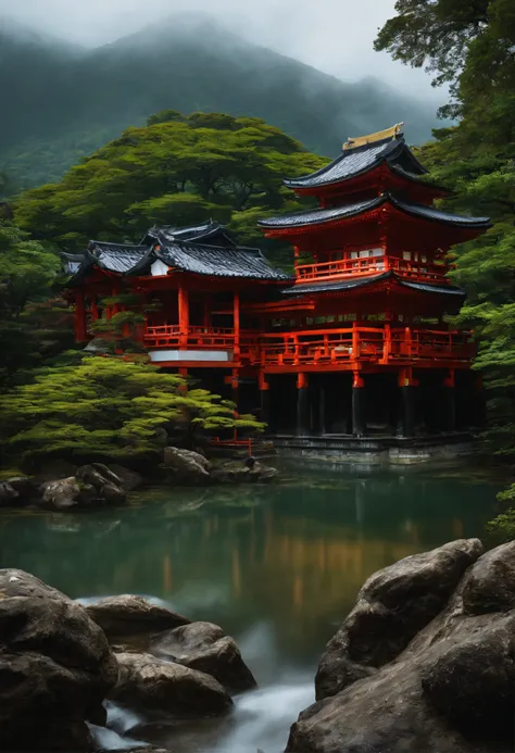 styhuke, (sgnovelcg:1.2), sgzeronovelcg, DDIM_Humadim, Shrine of Japan, scenecy, Water, Mistbone