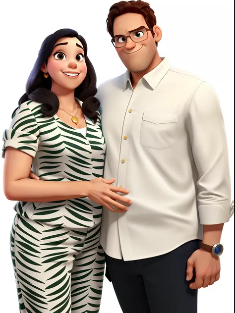 casal homem e mulher no estilo Disney Pixar, alta qualidade, melhor qualidade