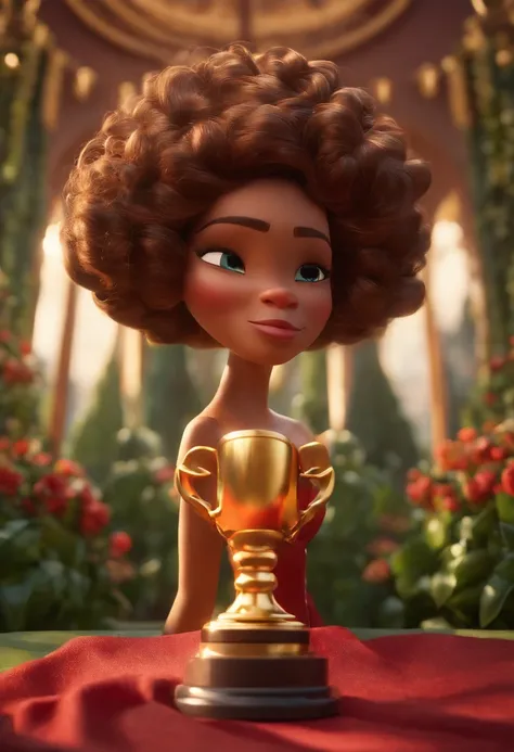 Mulher magra, branca, vestida de fisioterapeuta, cabelos cor chocolate curto estilo chanel, Holding a spine like its a trophy,  num ambiente festiveo estilo pixar