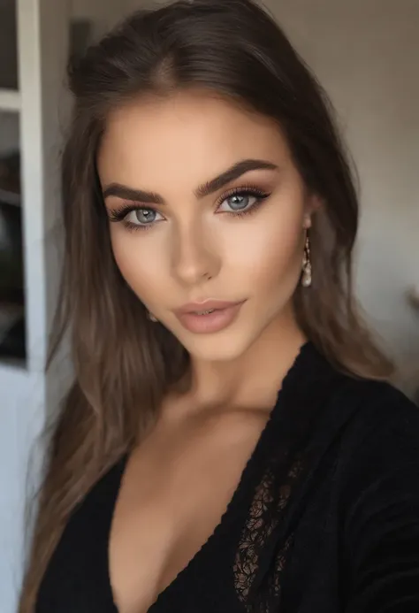 mulher com regata e calcinha combinando, 18 anos, Menina sexy com olhos castanho, Retrato Sophie Mudd, Retrato de Corinna Kopf, cabelos loiros e olhos grandes, selfie de uma jovem mulher,, Maquiagem natural, Rosto com Artgram, dezentes Maquiagem, Great ful...