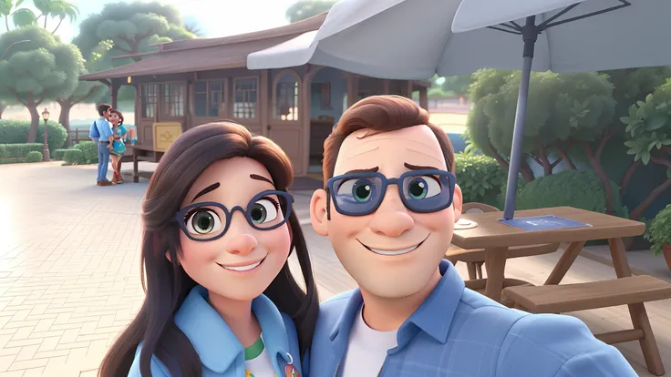 Casal estilo Disney pixar, alta qualidade, melhor qualidade