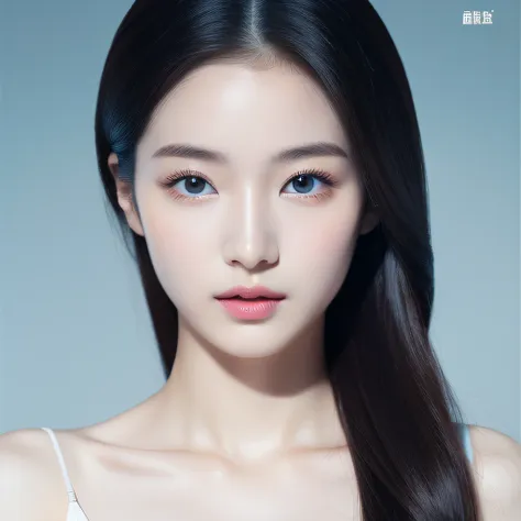 featuring confident and radiant women、generate ai art inspired by korean cosmetics advertising。displayed up to chest level、her p...