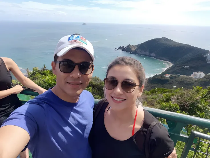 Casa de namorados em um mirante na praia