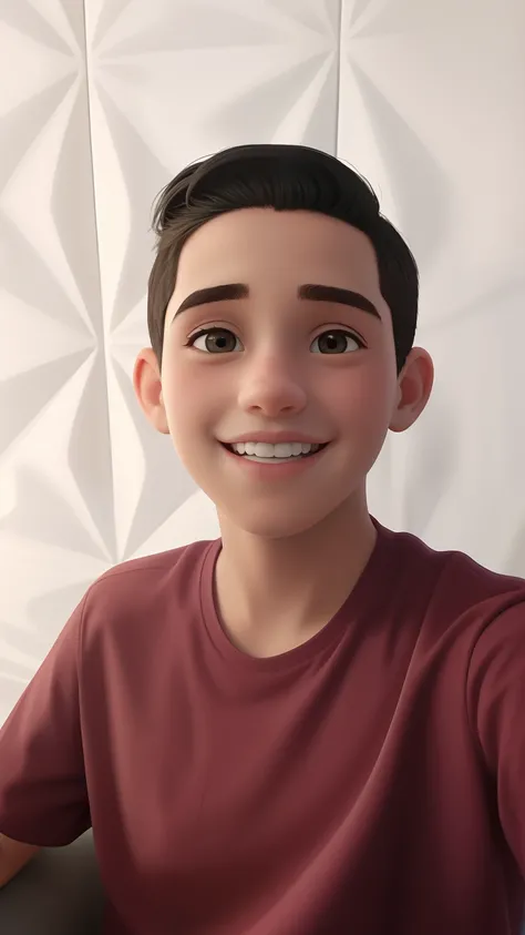 um menino de 15 anos, estilo Pixar disney, com cabelo curto liso, e no fundo nova York, e com roupa do Manchester city, e uma bermuda branca