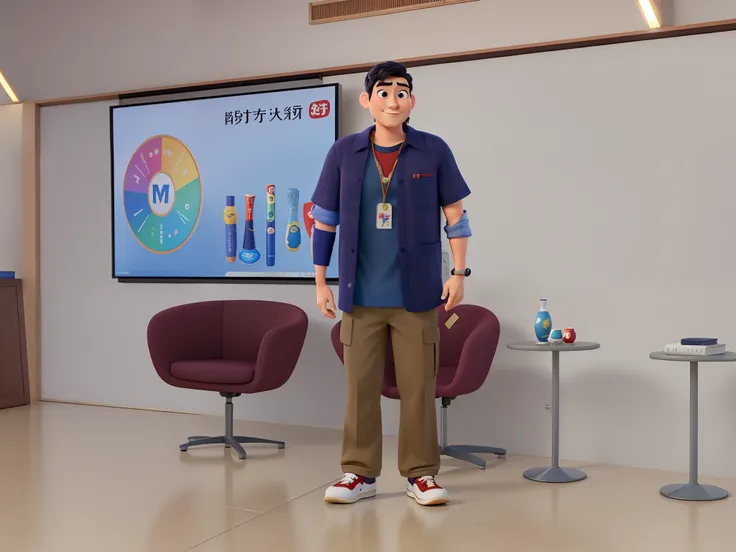 Um homem japones estilo disney pixar alta qualidade, melhor qualidade