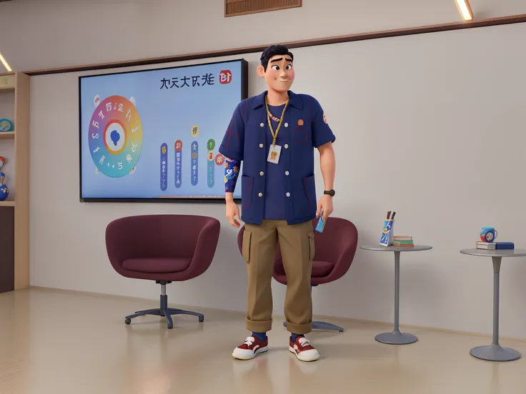 Um homem japones estilo disney pixar alta qualidade, melhor qualidade