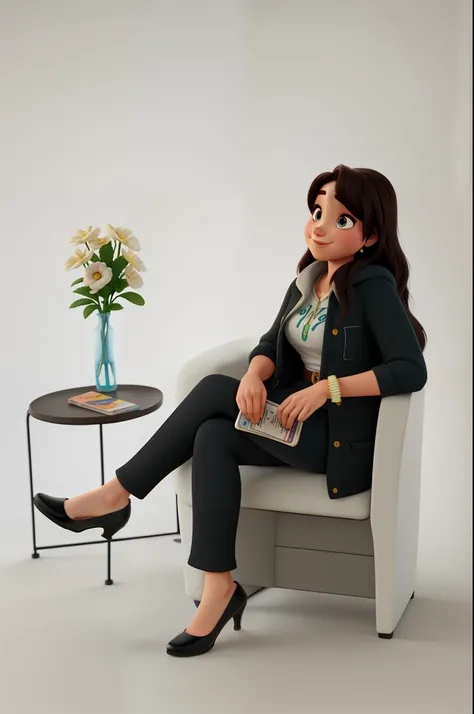 Uma mulher estilo disney pixar, alta qualidade, melhor qualidade.