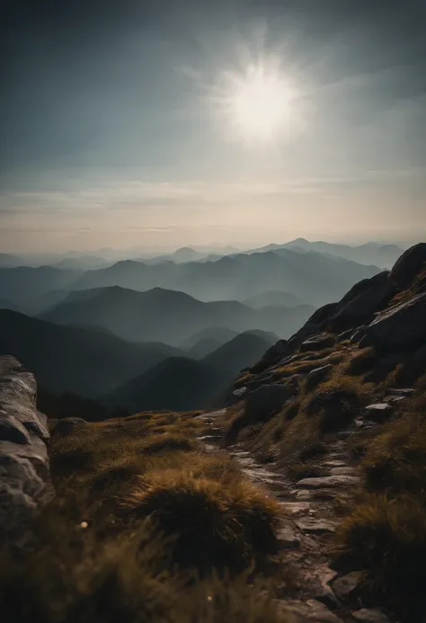 Top of the mountains、Reaching the summit、beautful view、 amazing composition, Climb to the top、You can see the top、Arrive at the summit、Summit of Mt、Reaching、