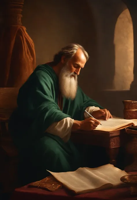 The Apostle Paul Writing a Scroll