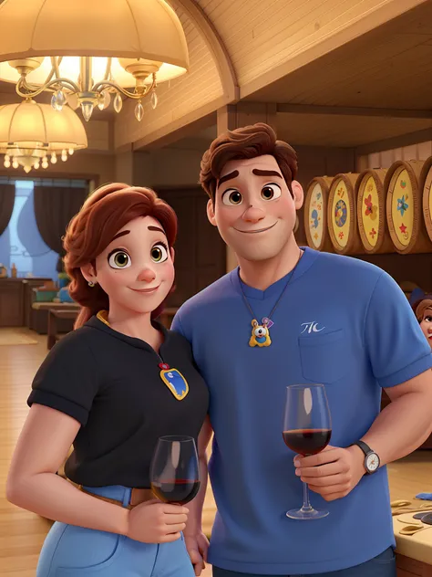 Casal estilo Disney pixar, alta qualidade, melhor qualidade