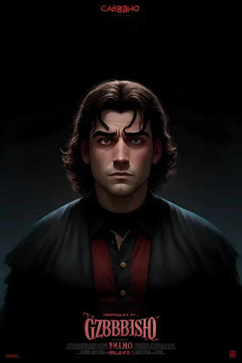 Poster inspirado na Disney Pixar de um homem de 40 anos cabelo liso pouco grisalho sobrancelha grossa fantasiado de vampiro fazendo self com seu filho de 8 anos cabelo pouco loiro